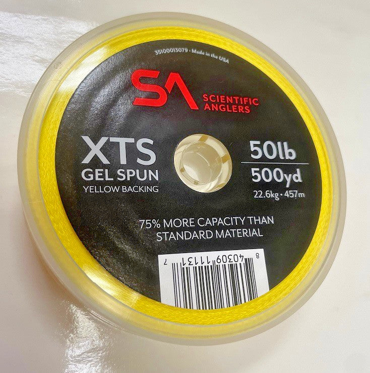 50LB Yellow Gel Spun Fly Line Backing 500 Yards for Fishing Gear