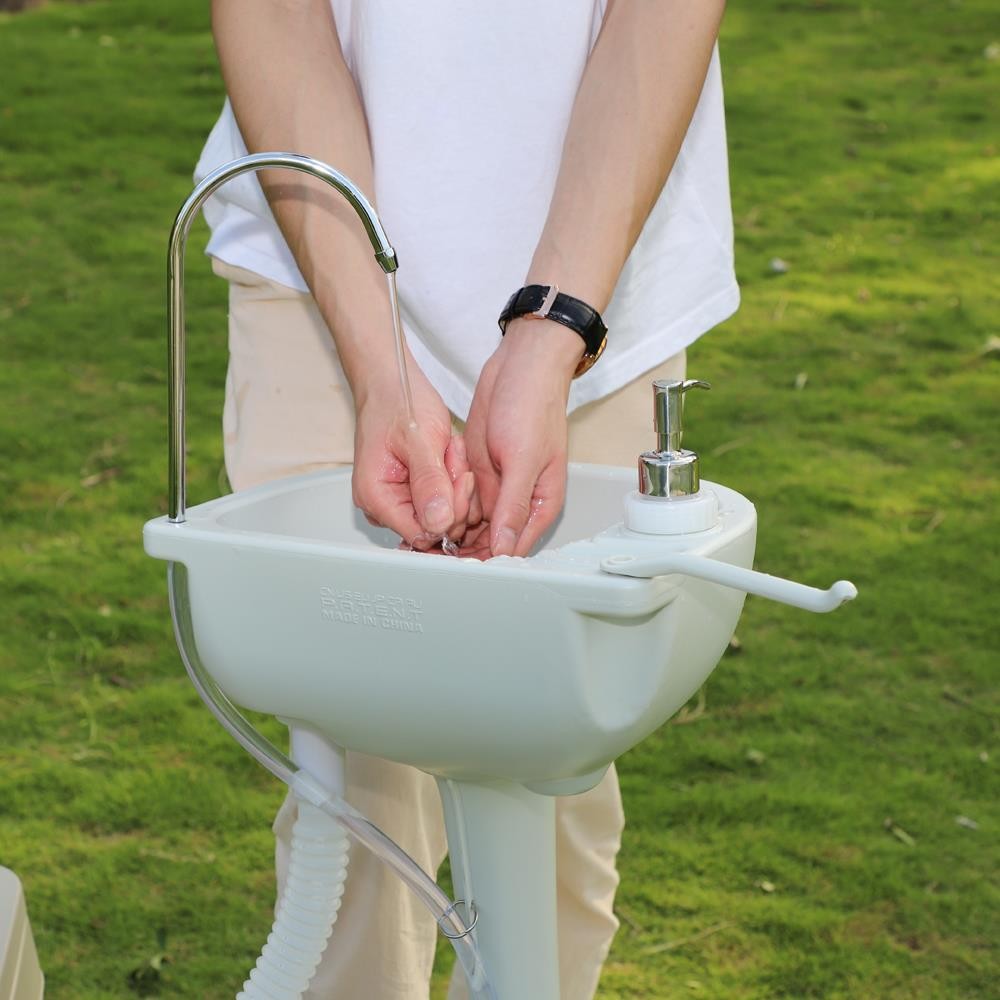 Portable Hand Wash Sink and 20L Camping Toilet for Outdoor Events