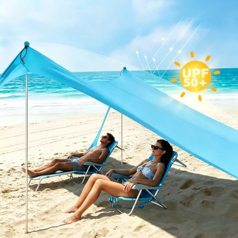 Portable UPF50+ Beach Shade Tent with Sandbags - Sun Shelter Canopy for Outdoor