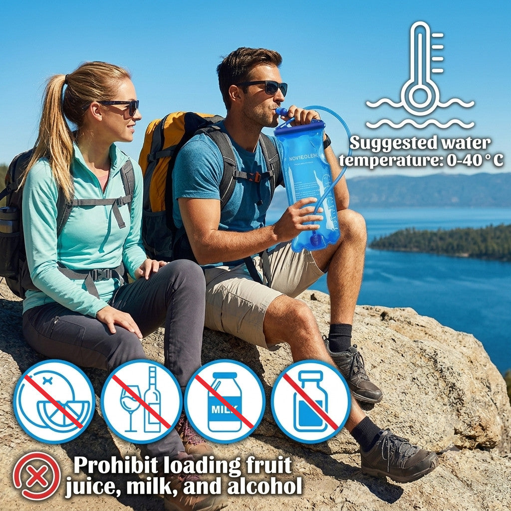 2L Hydration Pack Water Bladder - Leakproof Outdoor Drinking Reservoir