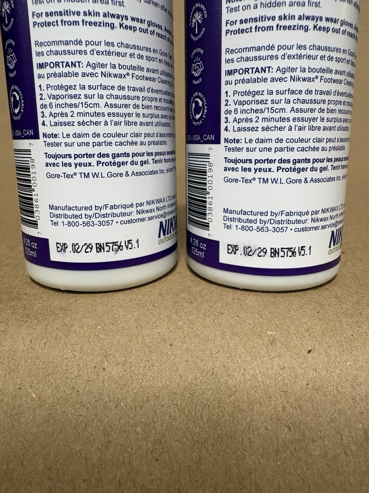 (2 Pack) Nikwax Waterproofing for Fabric & Leather Boots - 125ml, Transparent