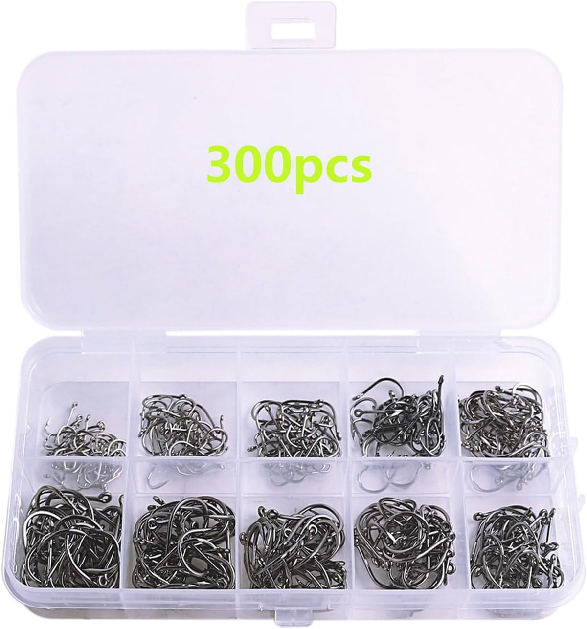 Small Trout Fishing Hooks Set - 10 Sizes, High Carbon Steel, 300-1000pcs