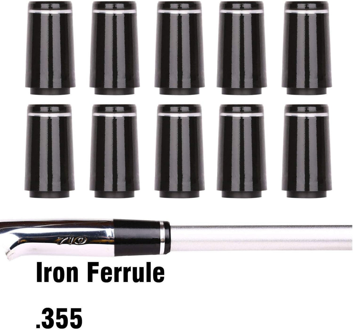 10Pcs Golf Ferrules 0.355 Taper Tip Iron Wedge Club Replacement Parts