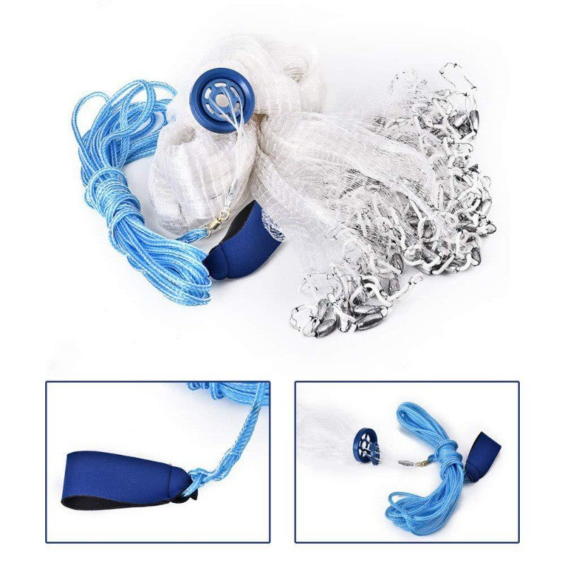 6/8/10FT Heavy Duty Fishing Cast Net for Bait & Shrimp - Easy Throw Nylon Mesh