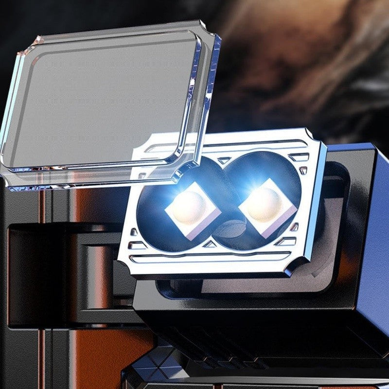Rechargeable LED Flashlight Set - Portable EDC with RGB Warning Lights