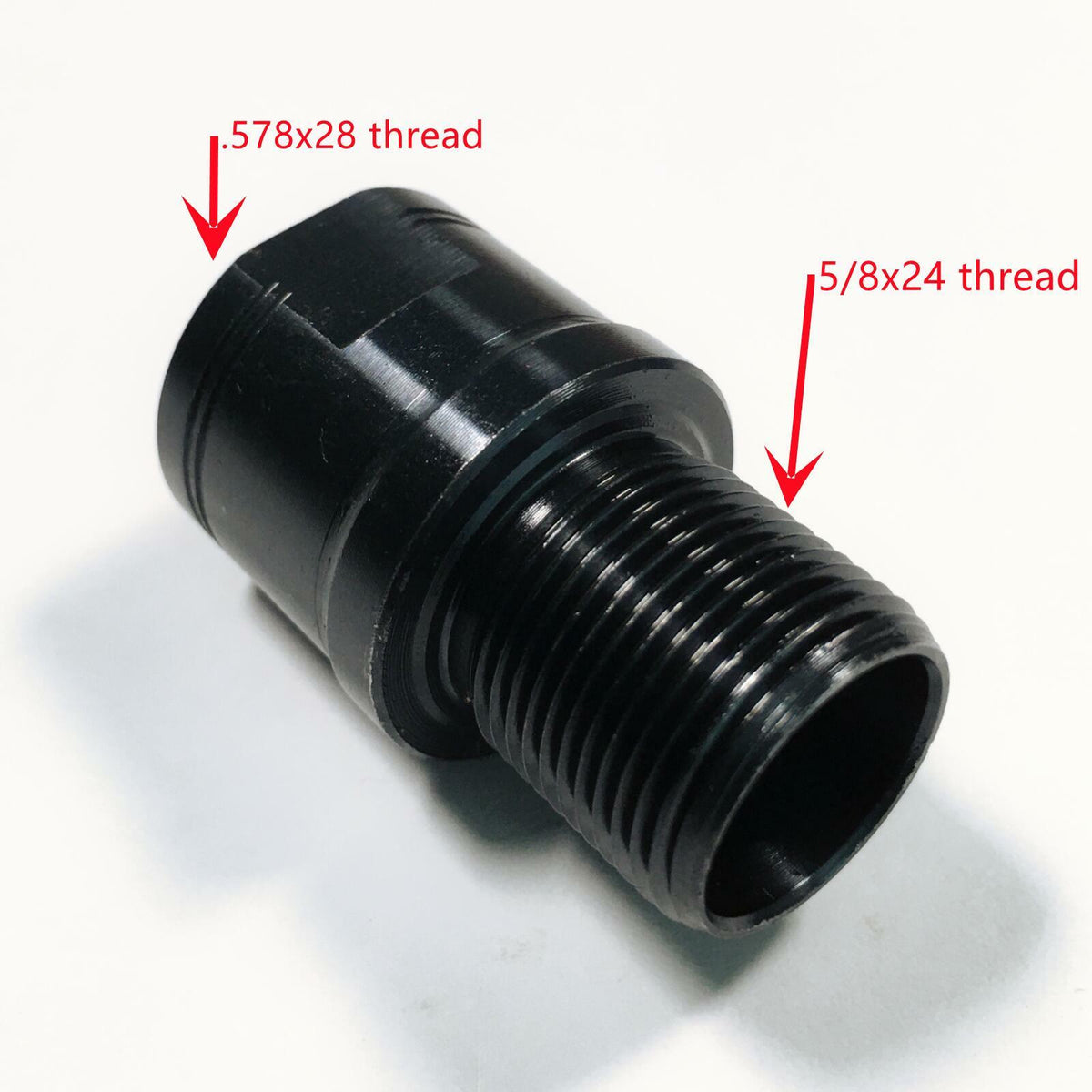 Steel Thread Adapter 0.578x28 to 5/8x24 - Pack of 2 High-Quality Metal Fittings