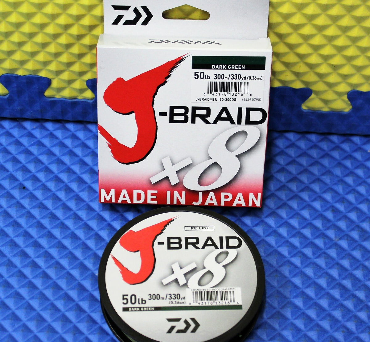 Fishing Braid Line 50lb 330yd Dark Green 8 Carrier Tackle Line