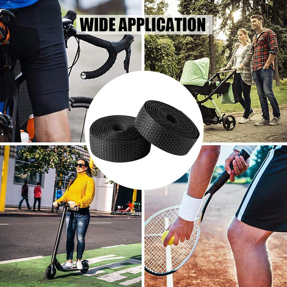 2PCS Bicycle Handlebar Tape Non-Slip Road Cycling Grip Wrap Outdoor Sport