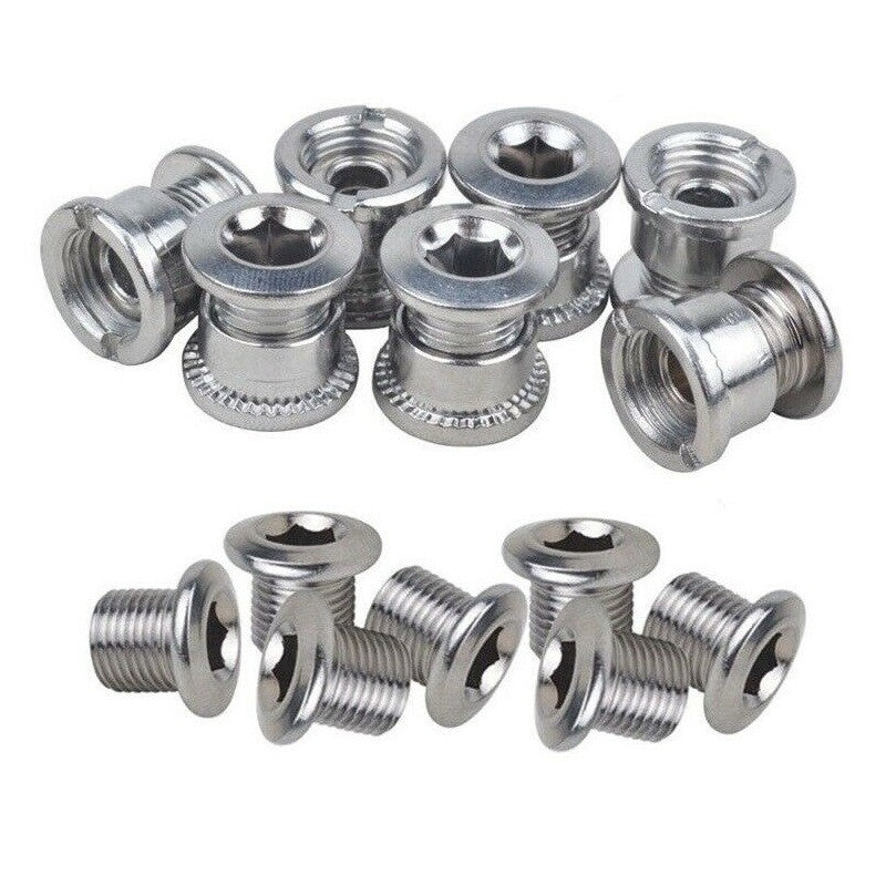 Bicycle Chainring Bolts Set - Stainless Steel for Single, Double, Triple Speed Bikes