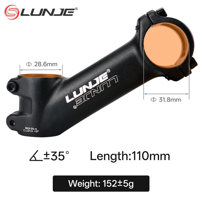 Ultralight MTB Bike Stem 10°-35° Angles for 31.8mm Handlebar, 60-110mm Lengths