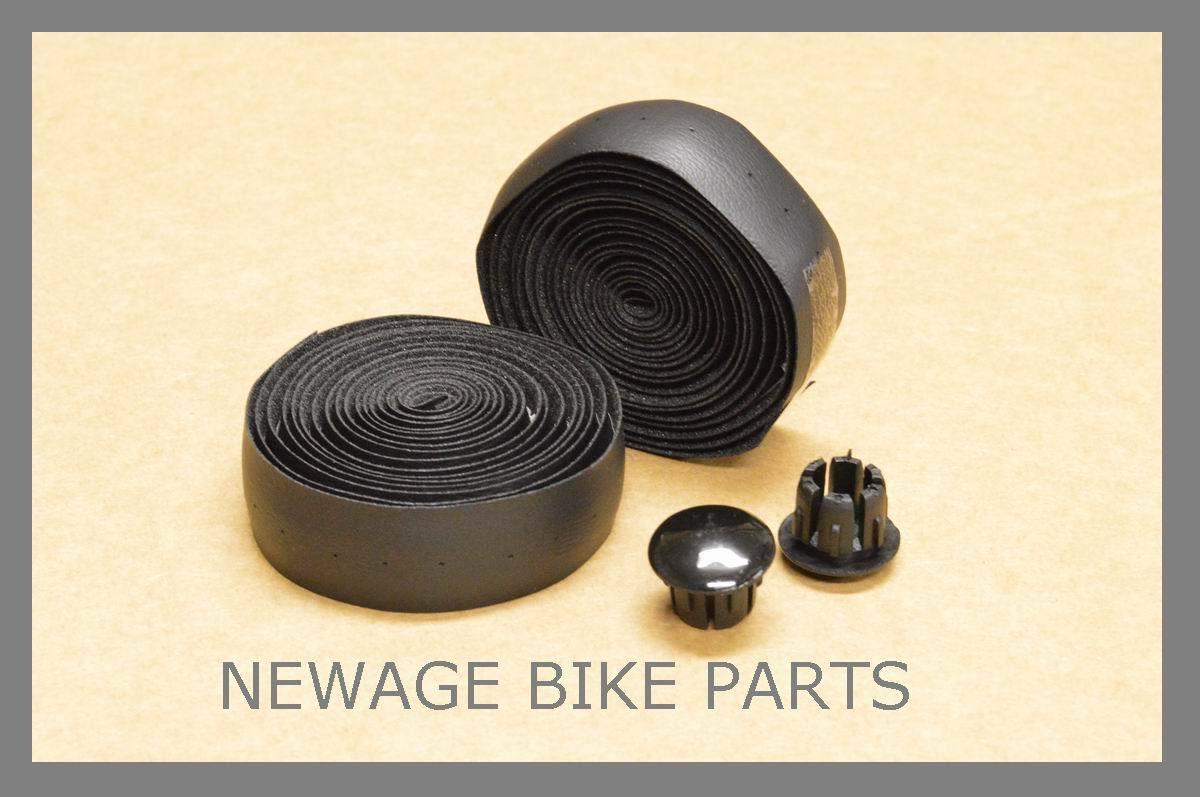 Black Vinyl Handlebar Tape for Road Bikes - Bicycle Wrap Set