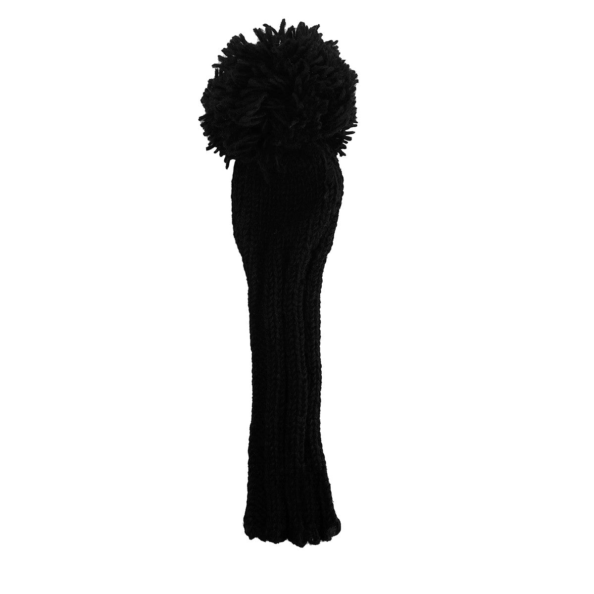 Sunfish Murdered Out Black Knit Wool Fairway Golf Headcover - Handcrafted, 17"
