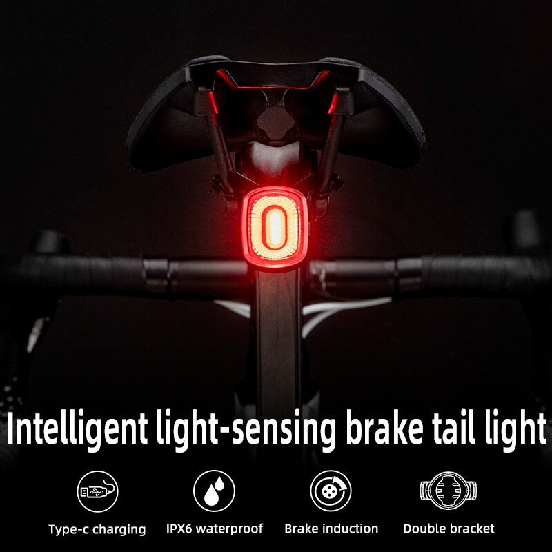 Rear Bike Light with Smart Brake Alert & Flashing Tail Light for Cycling