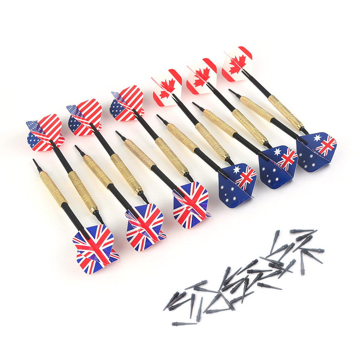12 Pack Soft Tip Darts for Electronic Dartboard with 36 Replacement Tips
