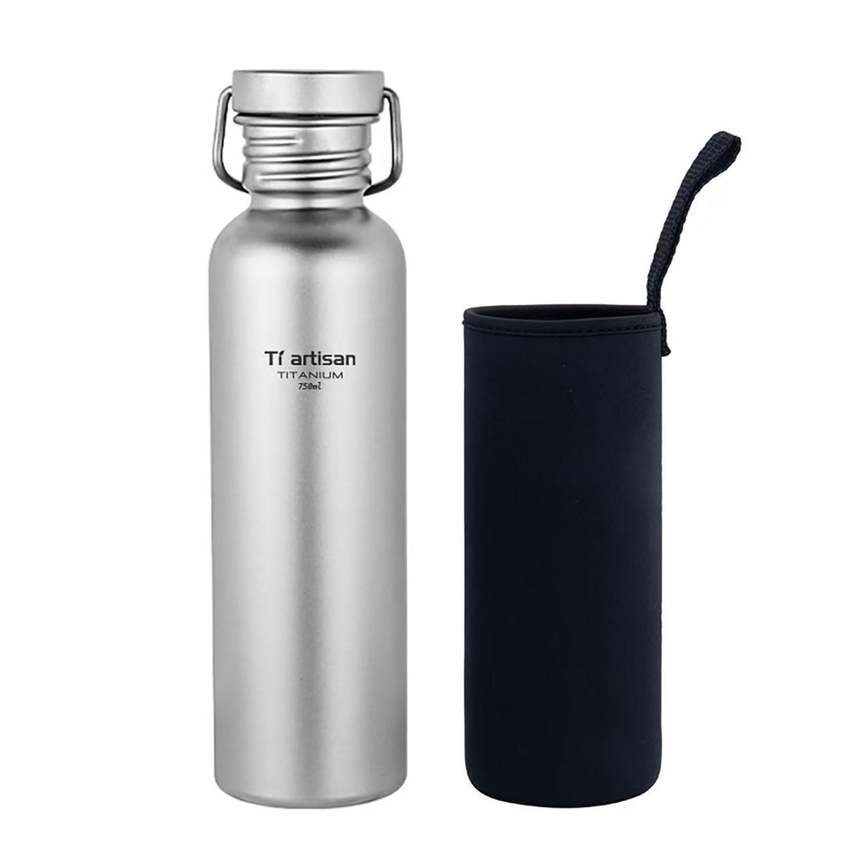 Ultralight Titanium Water Bottle 750ml Leakproof Camping Hydration