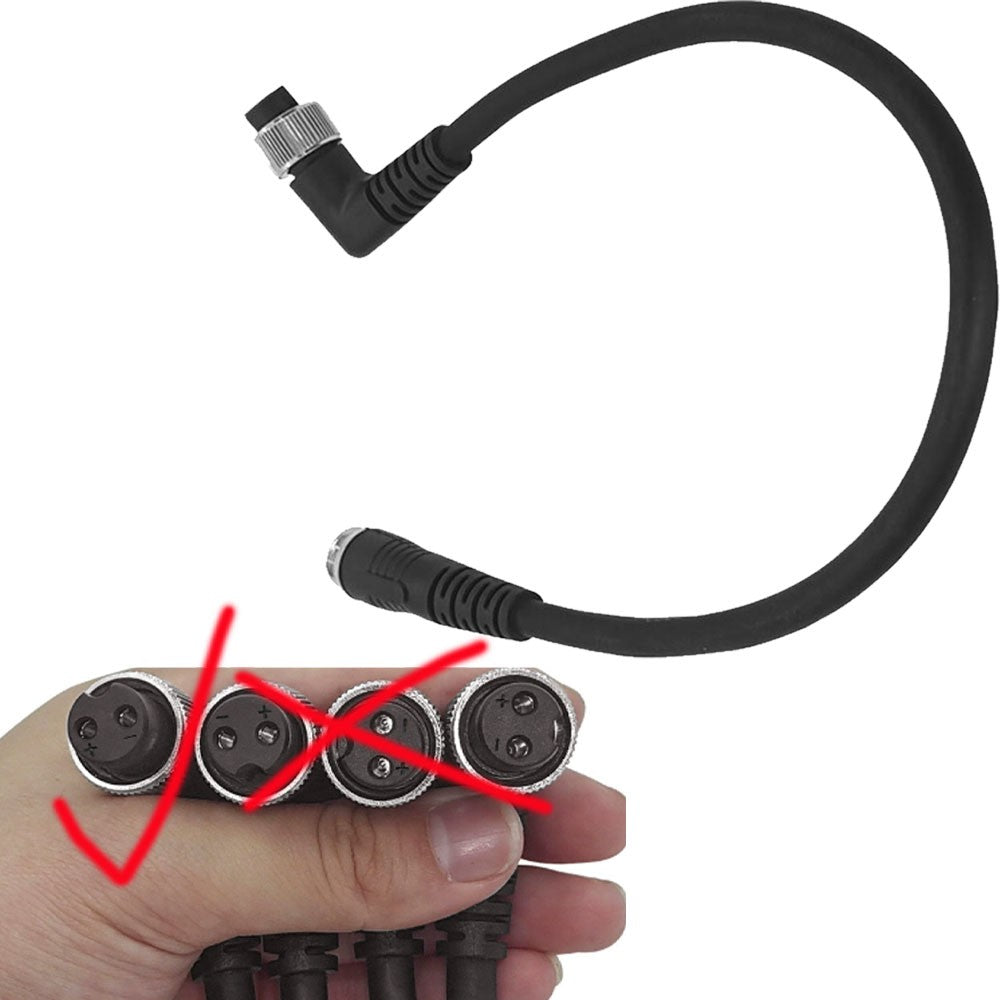 45cm Right Angle Battery Power Cord for Daiwa Shimano Electric Reels
