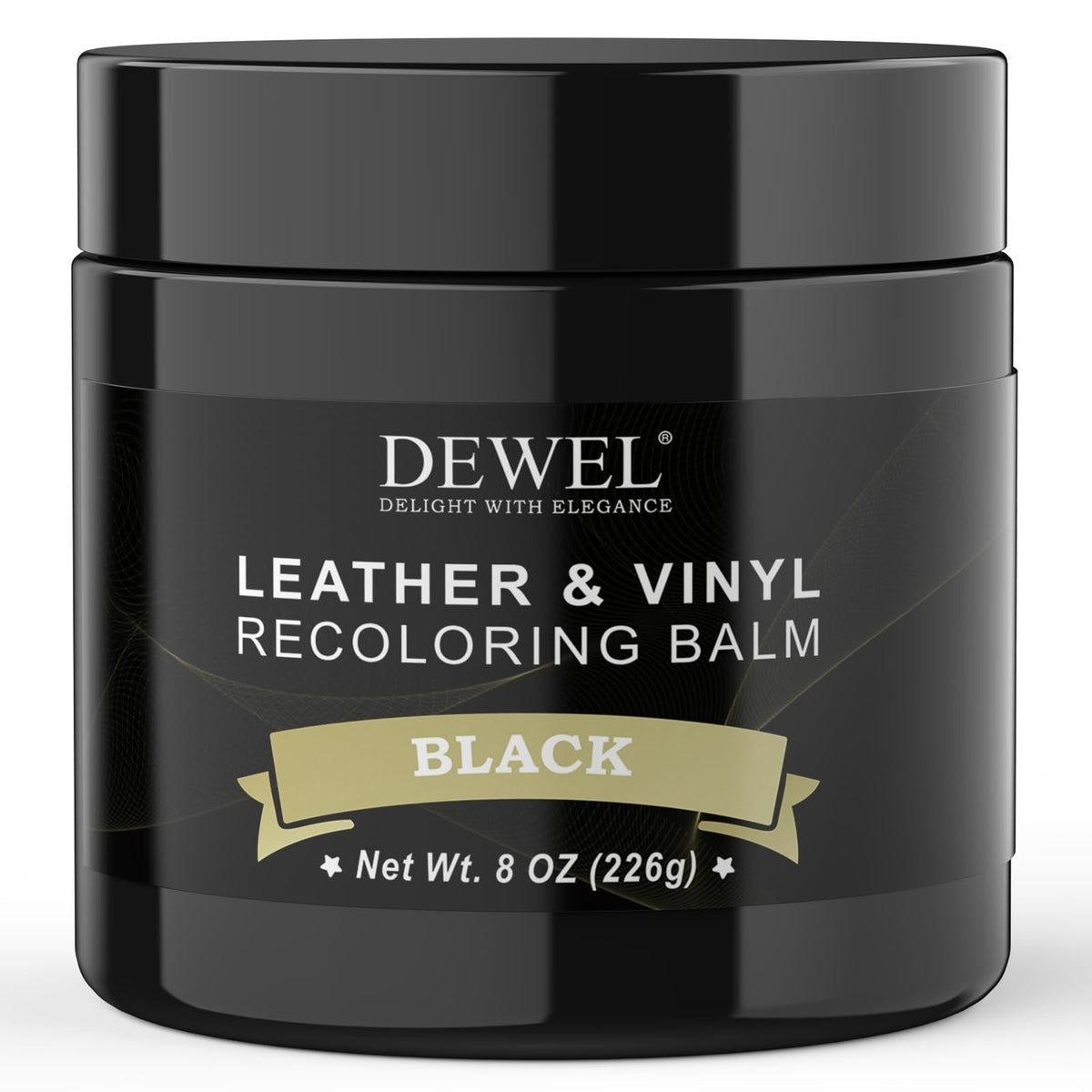 Leather Recoloring Balm for Faded and Scratched Leather - 8oz Black Restorer