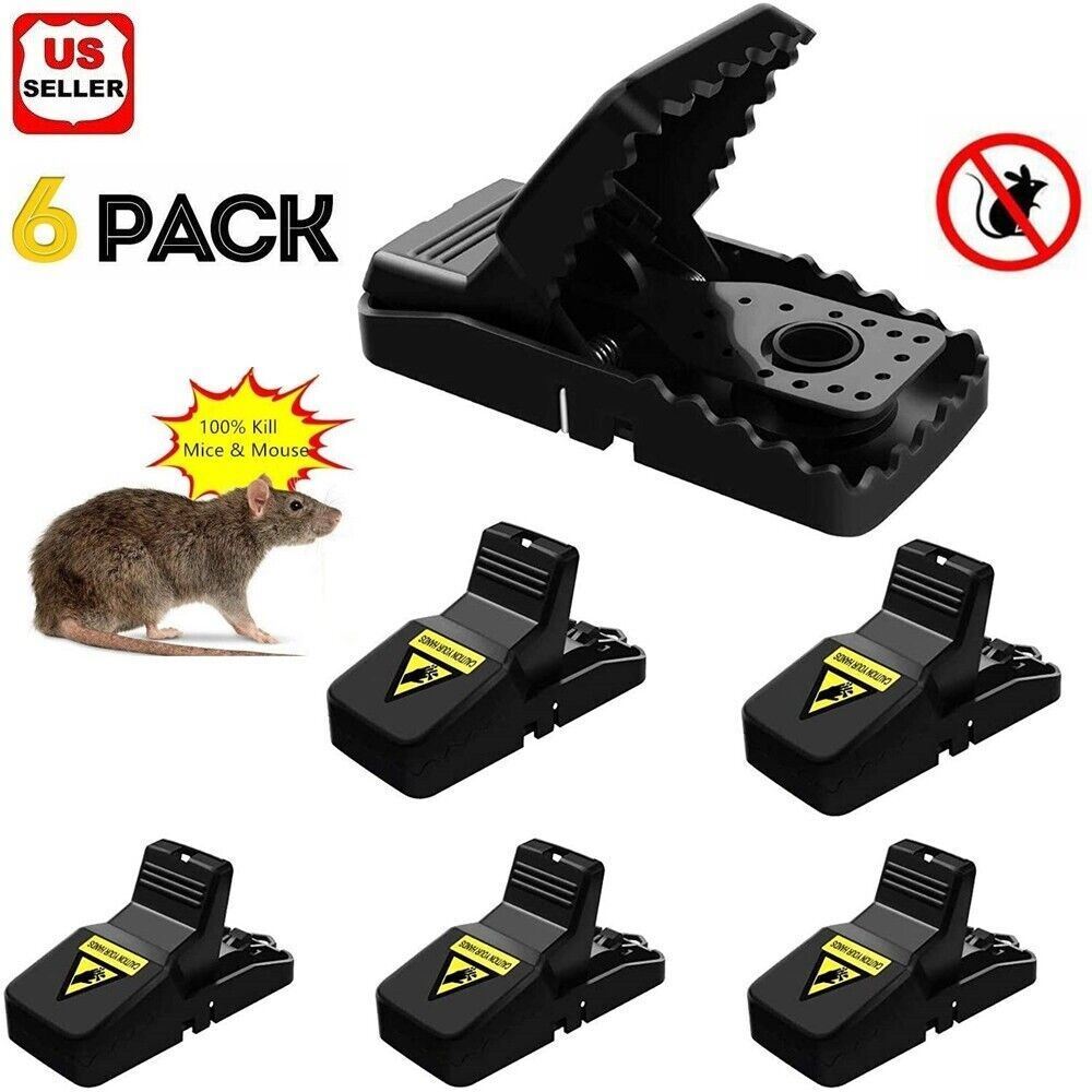 Reusable Mouse Traps 6-Pack Rodent Snap Catcher Killer Indoor Outdoor