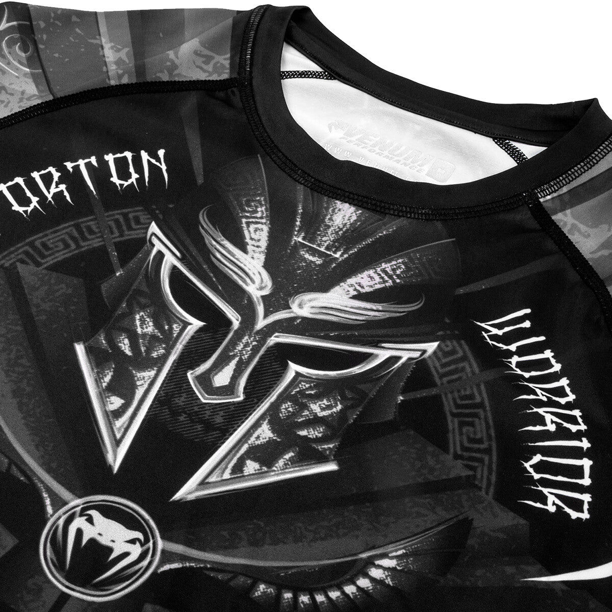 Long Sleeve MMA Rashguard for Combat Sports - Black White