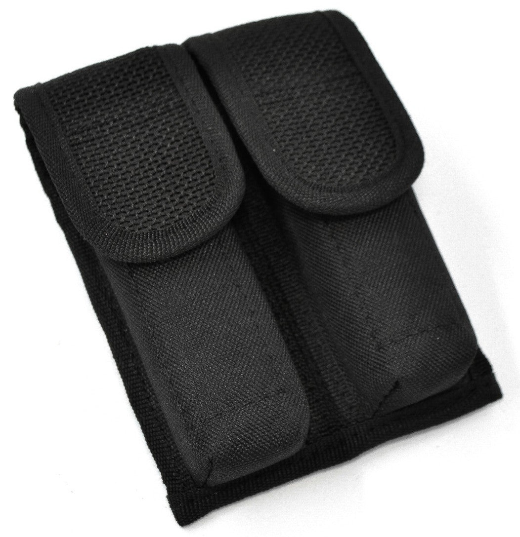 Double Magazine Pouch Holster for 9mm/40 Caliber Pistols - Tactical OWB Belt Carry