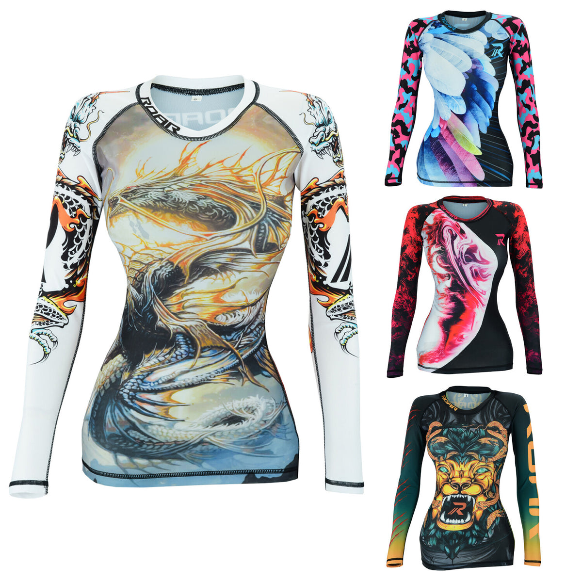 Long Sleeve MMA Rash Guard for Women Compression Fight Wear BJJ Wrestling