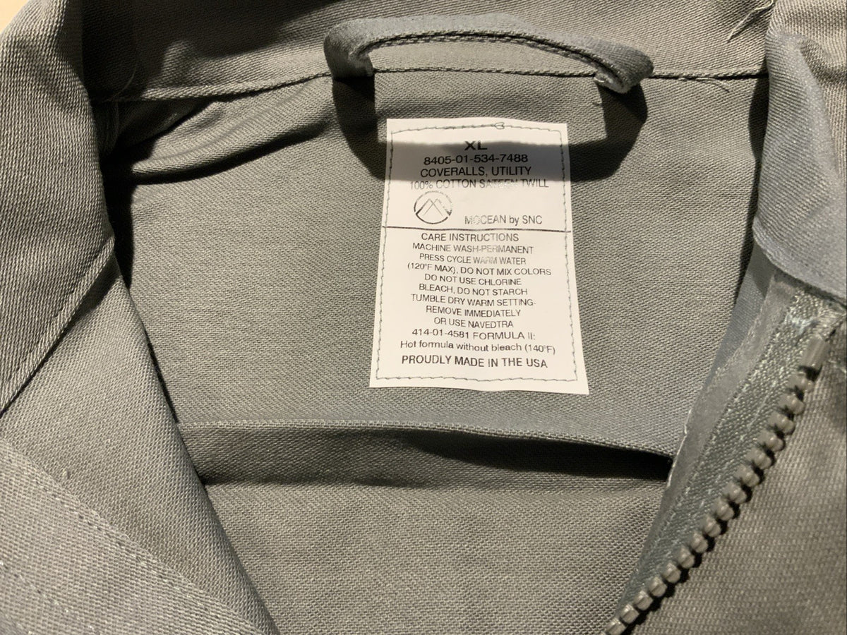 USAF Foliage Green Work Coverall - XL Utility Maintenance Overalls