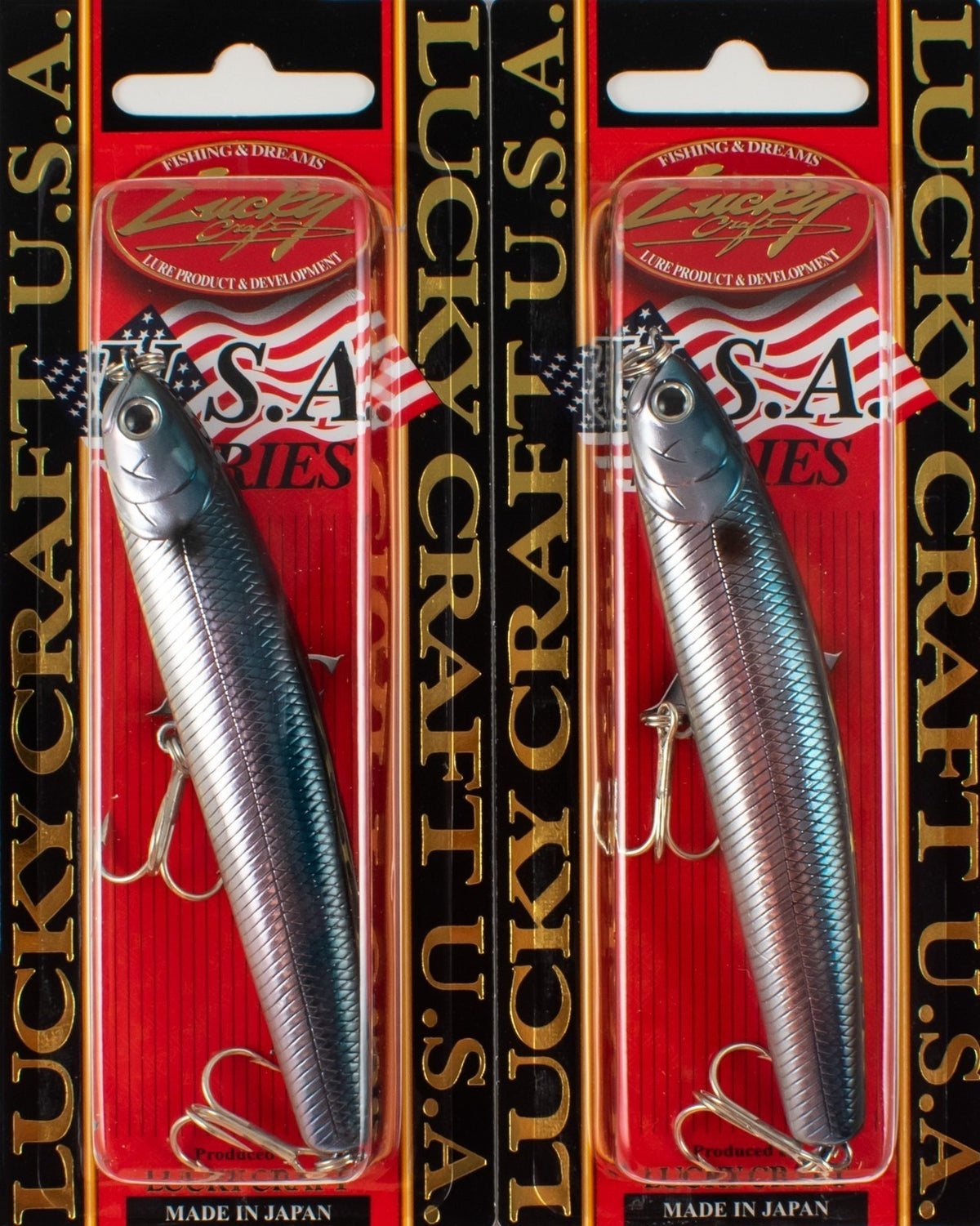 Fishing Lure Set 2 Pieces - Sinking Minnows for Freshwater & Saltwater