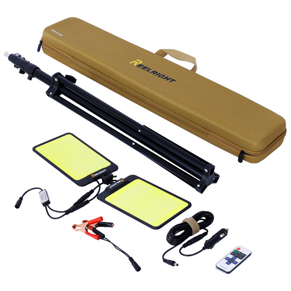 LED Camping Lantern Flood Light 12V Portable Telescopic Outdoor Lighting