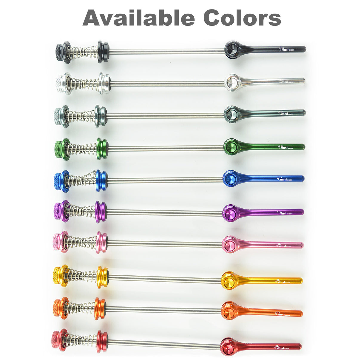 Lightweight Titanium Alloy Bicycle Skewers Set - Road & MTB Quick Release 46g