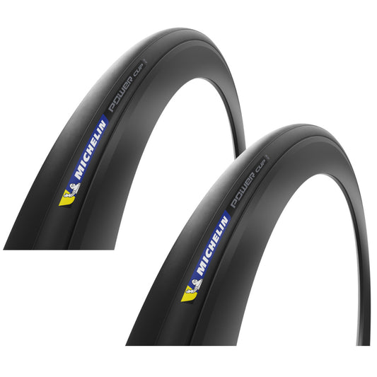 Michelin Power Cup Road Cycling Tires 700x25C Folding Clincher Aramid Shield Bundle