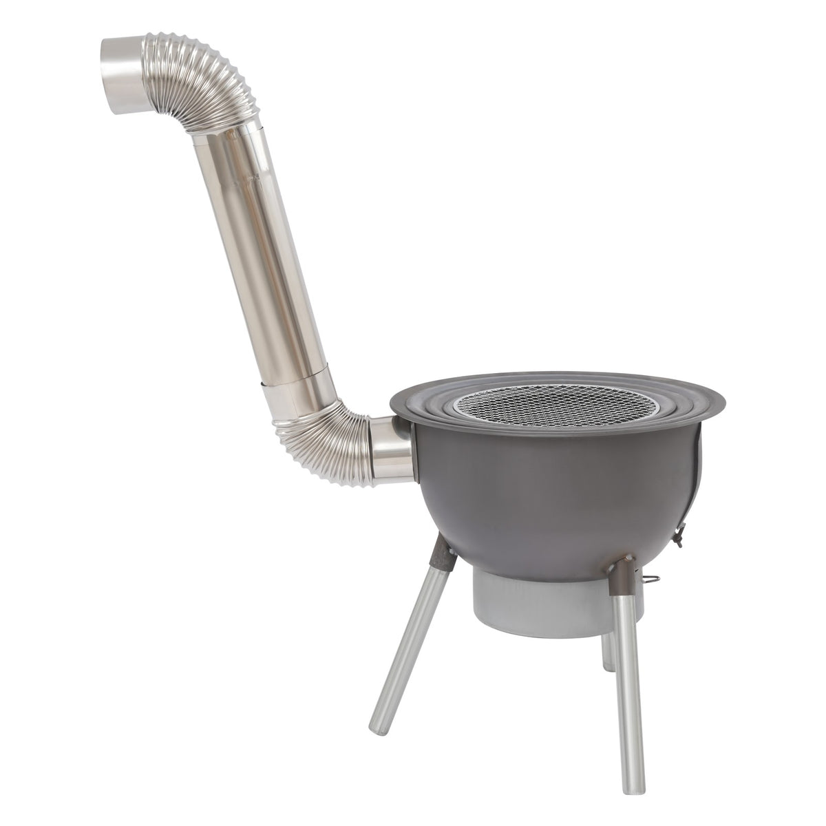 Portable Camping Wood Stove with Chimney & BBQ Grill - Durable Steel