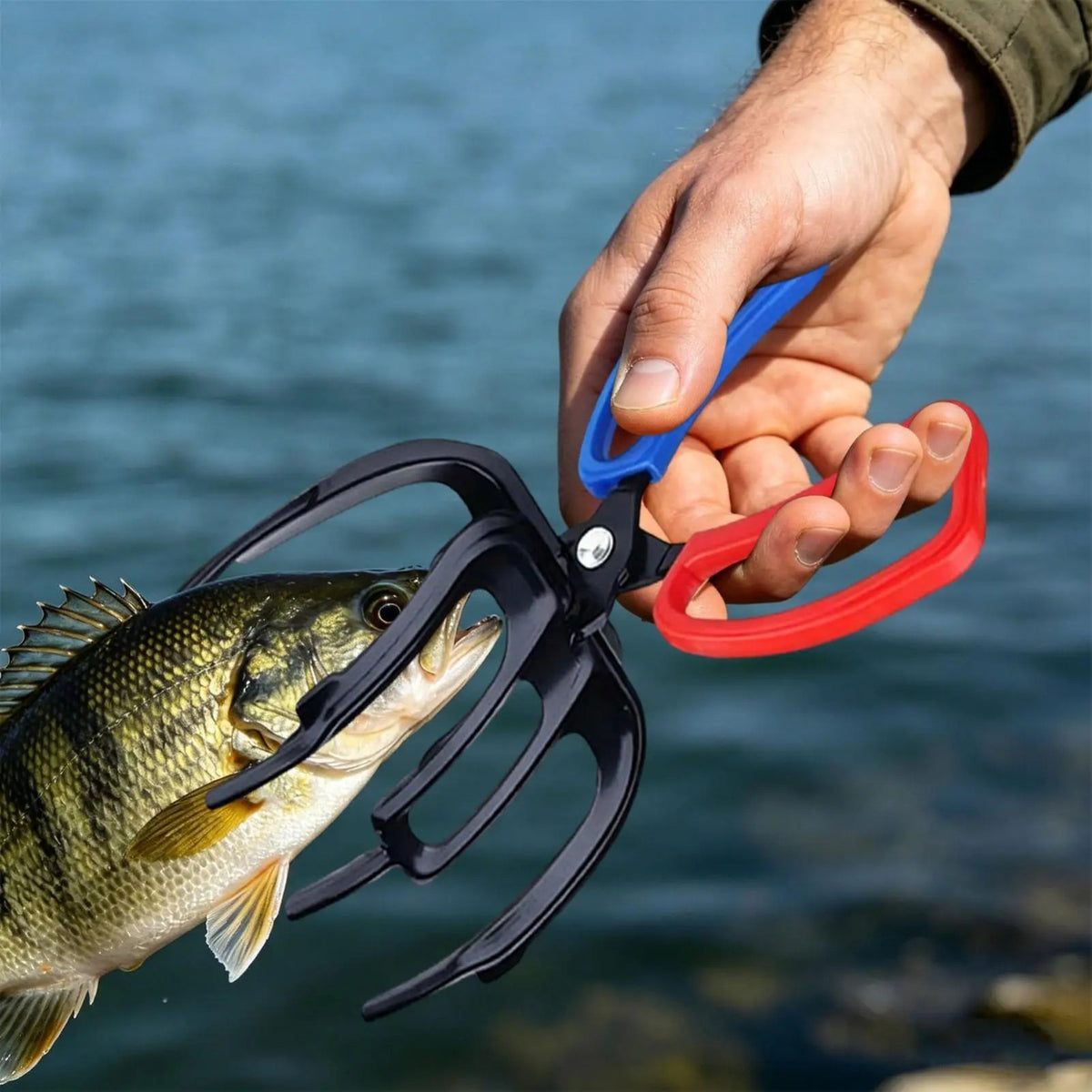 Portable Fish Gripper 3 Claw Metal Catch Control Tool for Anglers