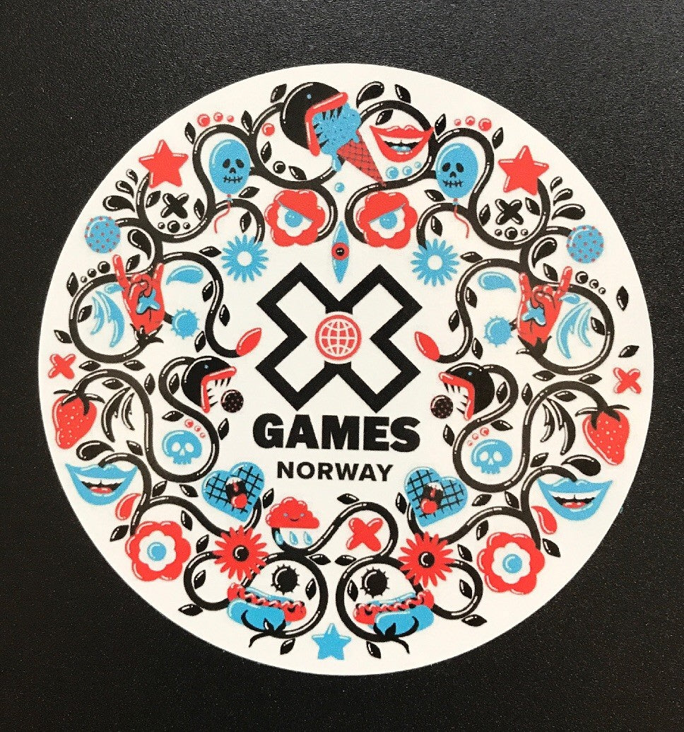 Winter Sports Vinyl Sticker - Norway X Games Ski & Snowboard Decal