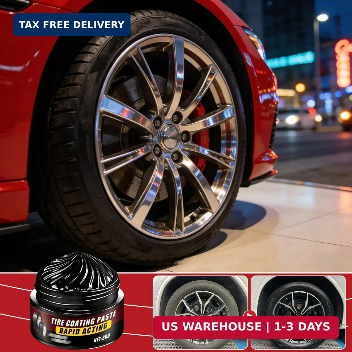 2PCS Tire Coating & Trim Restorer - Deep Black Shine & UV Protection