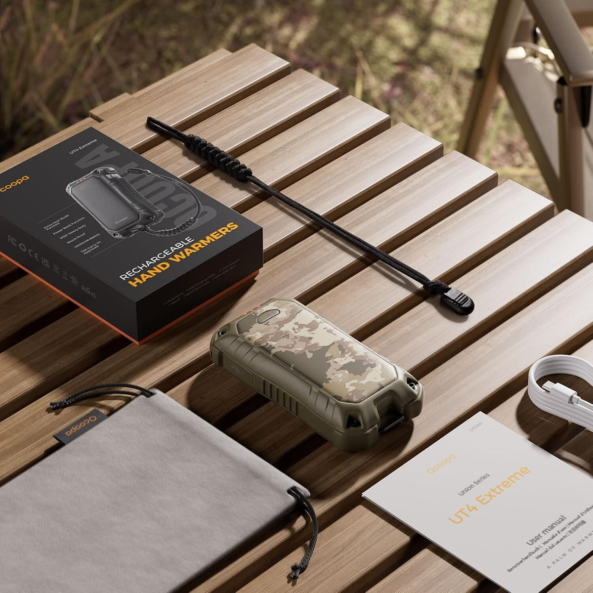 Waterproof Hand Warmers Rechargeable 10000mAh Extra Heat for Hunting and Outdoor Use
