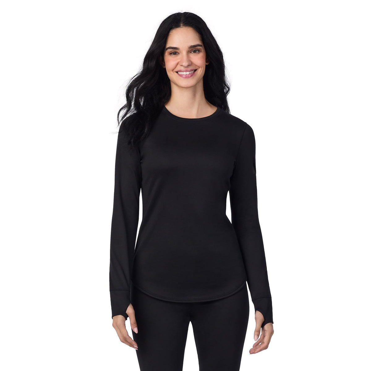 Women's Thermal Base Layer Top with Crew Neck and Thumbholes - All Sizes