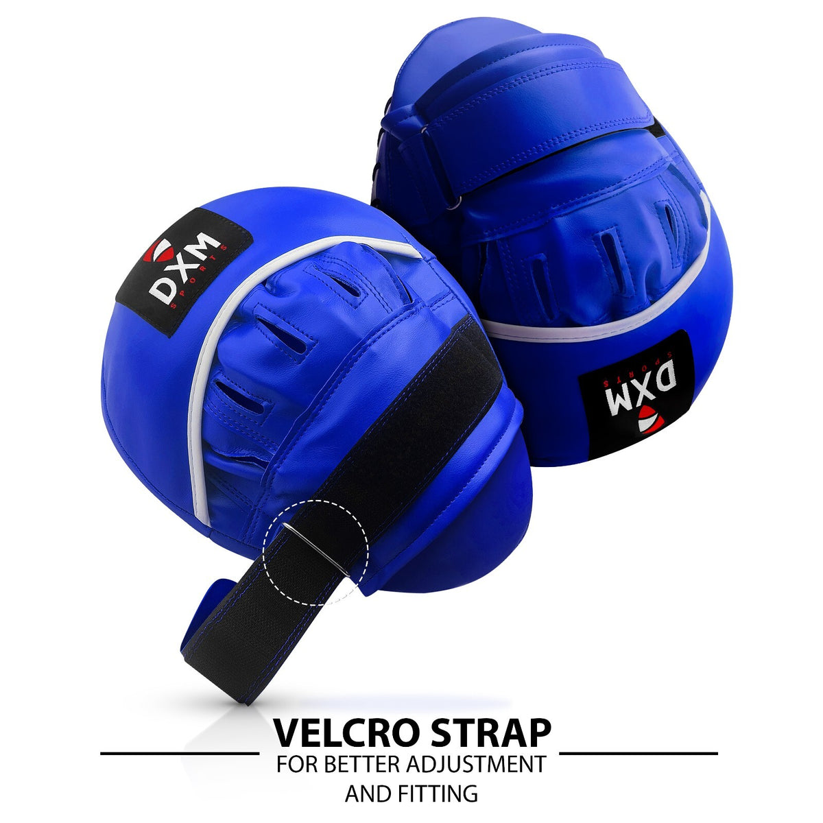 Boxing Focus Punch Mitts for MMA, Kickboxing, Muay Thai Training - Blue & White