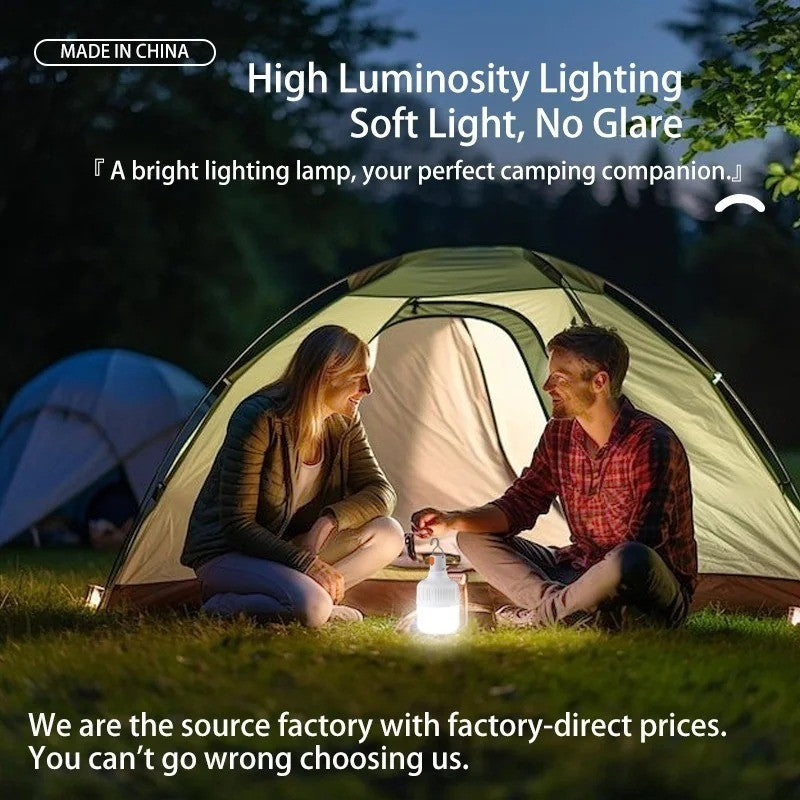 USB Rechargeable LED Camping Light with Hanging Hook - Portable Emergency Lantern