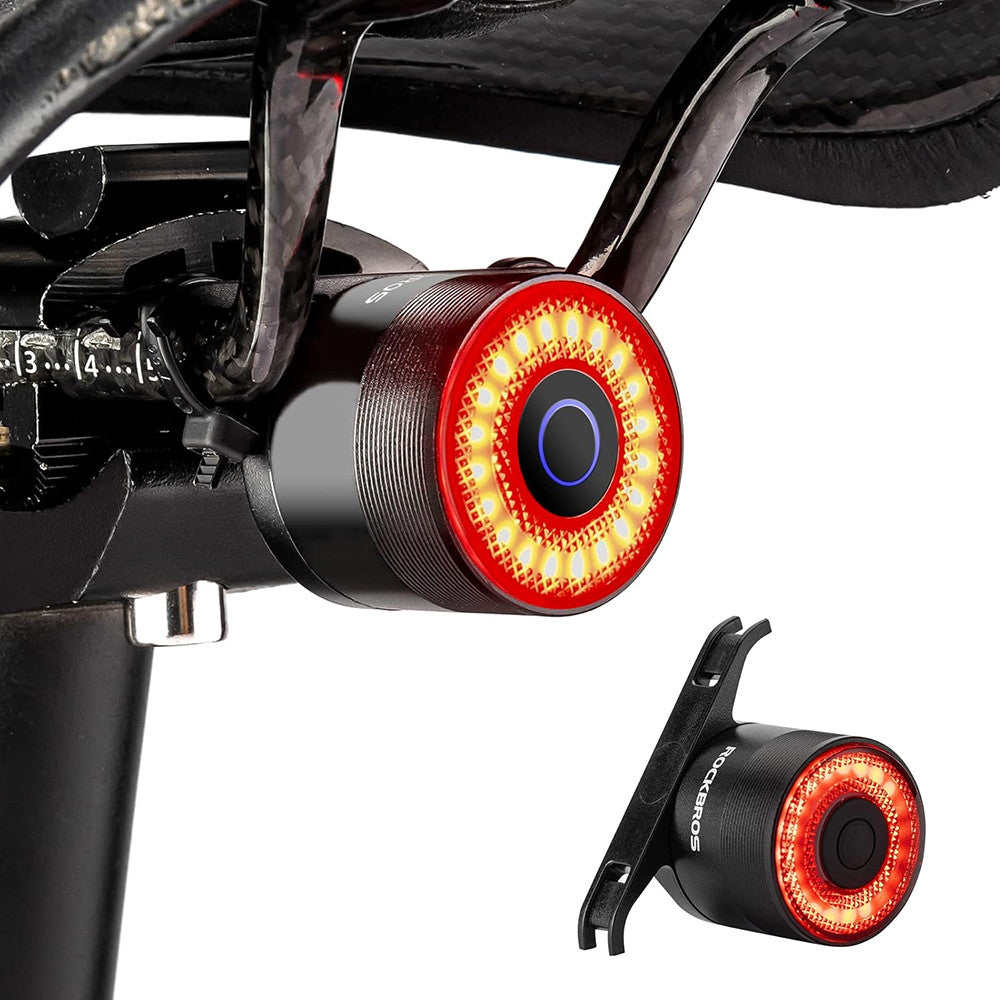 Bike Rear Light with 4 Modes Auto Brake Sensing Waterproof Safety Taillight
