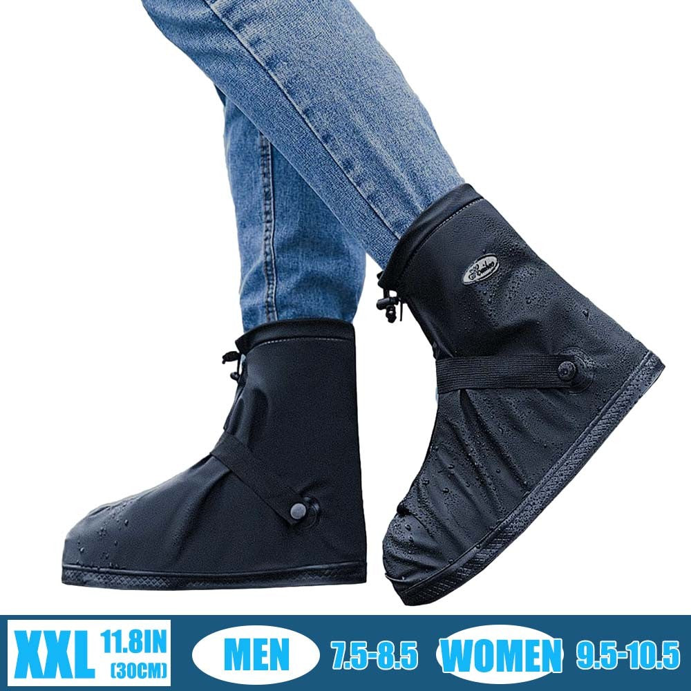 All-Season Waterproof Shoe Covers - Reusable Rubber Rain Boot Protectors