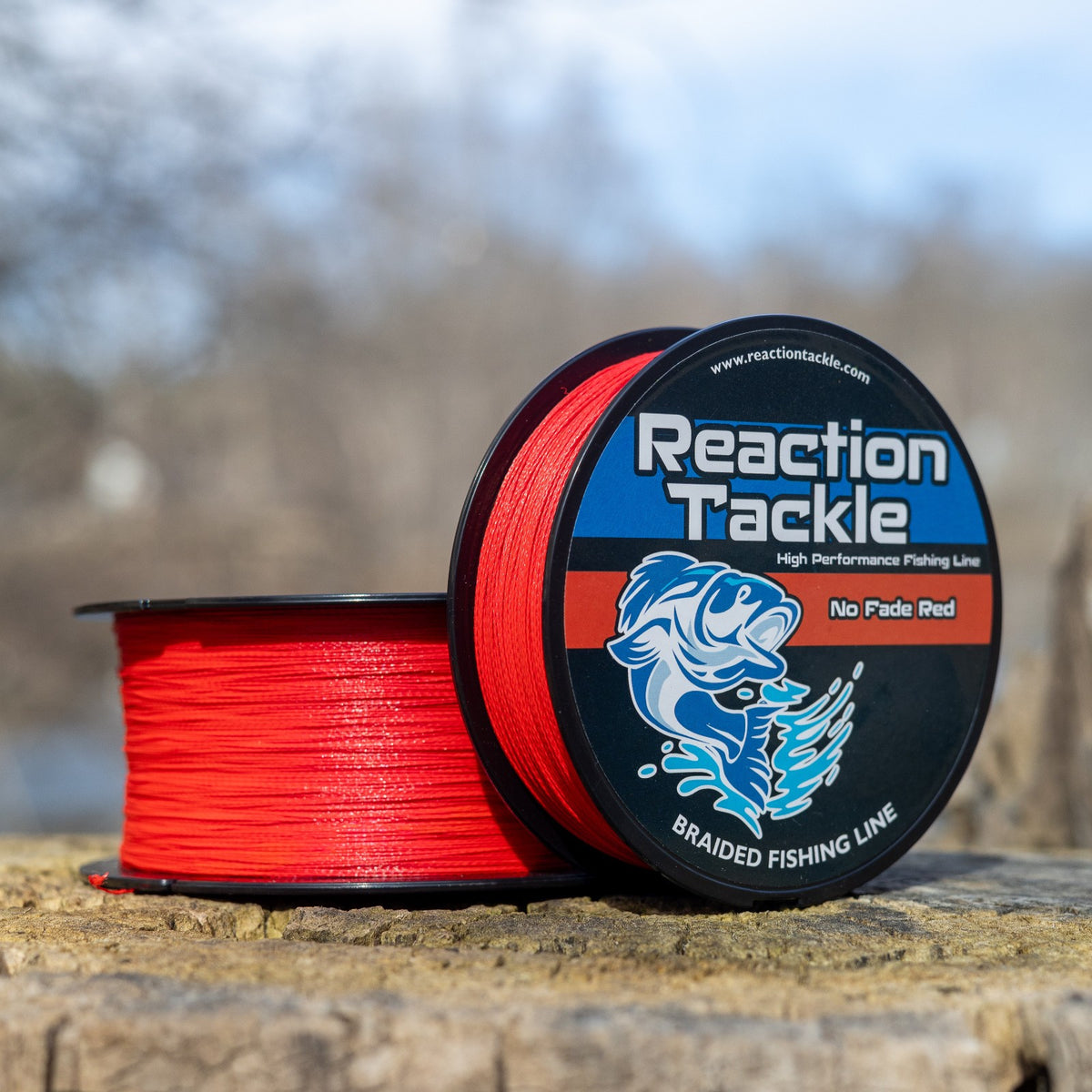High-Performance Braided Fishing Line No Fade Red - Multiple Sizes & Lengths