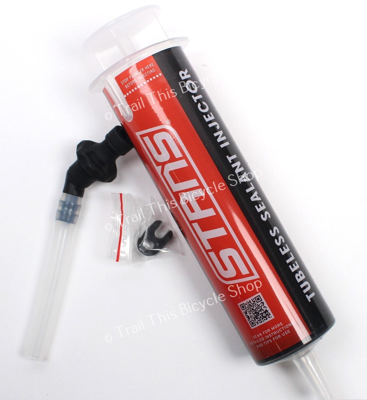 Tubeless Bike Tire Sealant Injector Syringe 5oz - Presta & Schrader Compatible