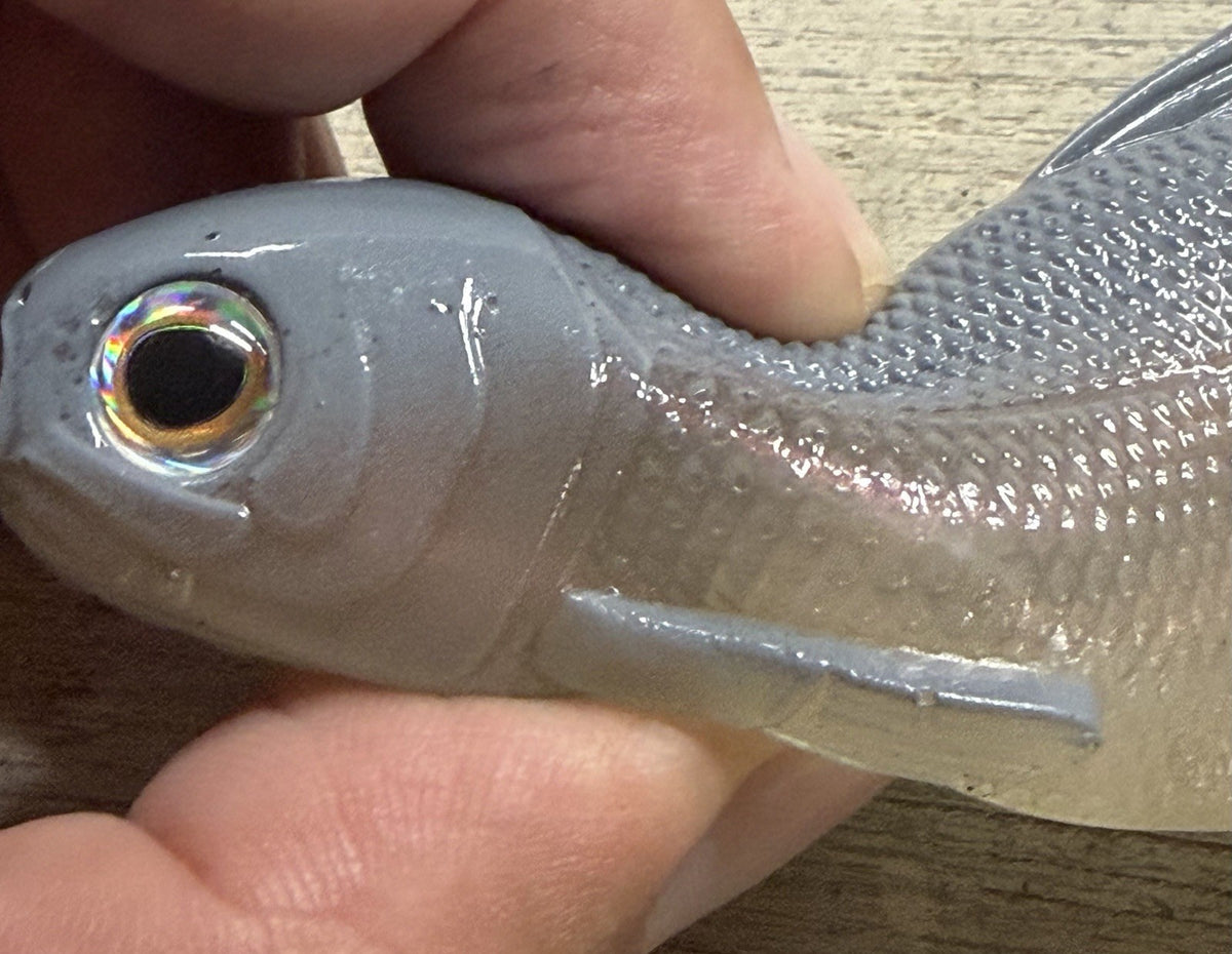 6-Inch Weedless Swimbait Red Ghost Shad Soft Plastic Lure