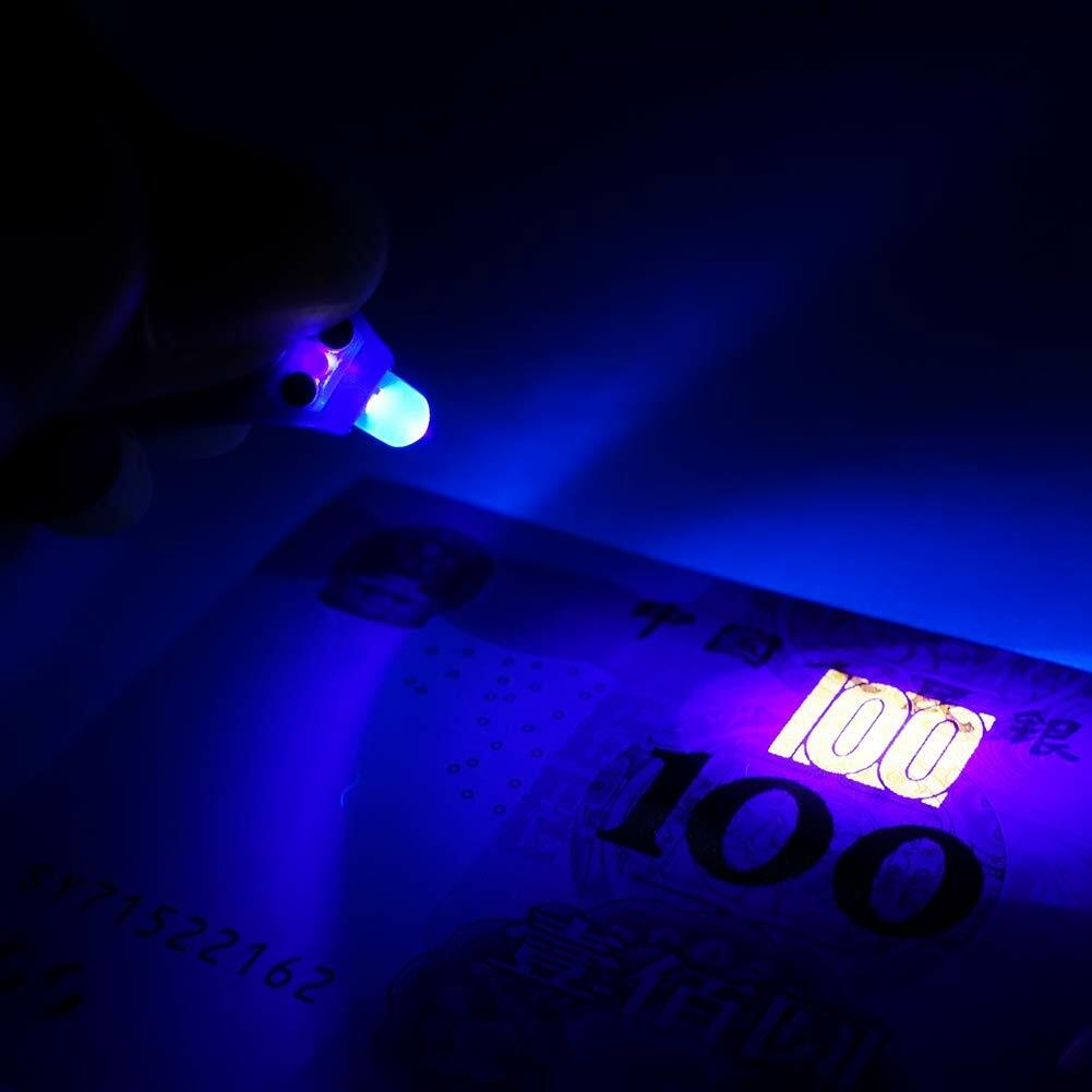 50-100PCS UV LED Keychain Flashlights - Black Light Ultraviolet Mini Lights