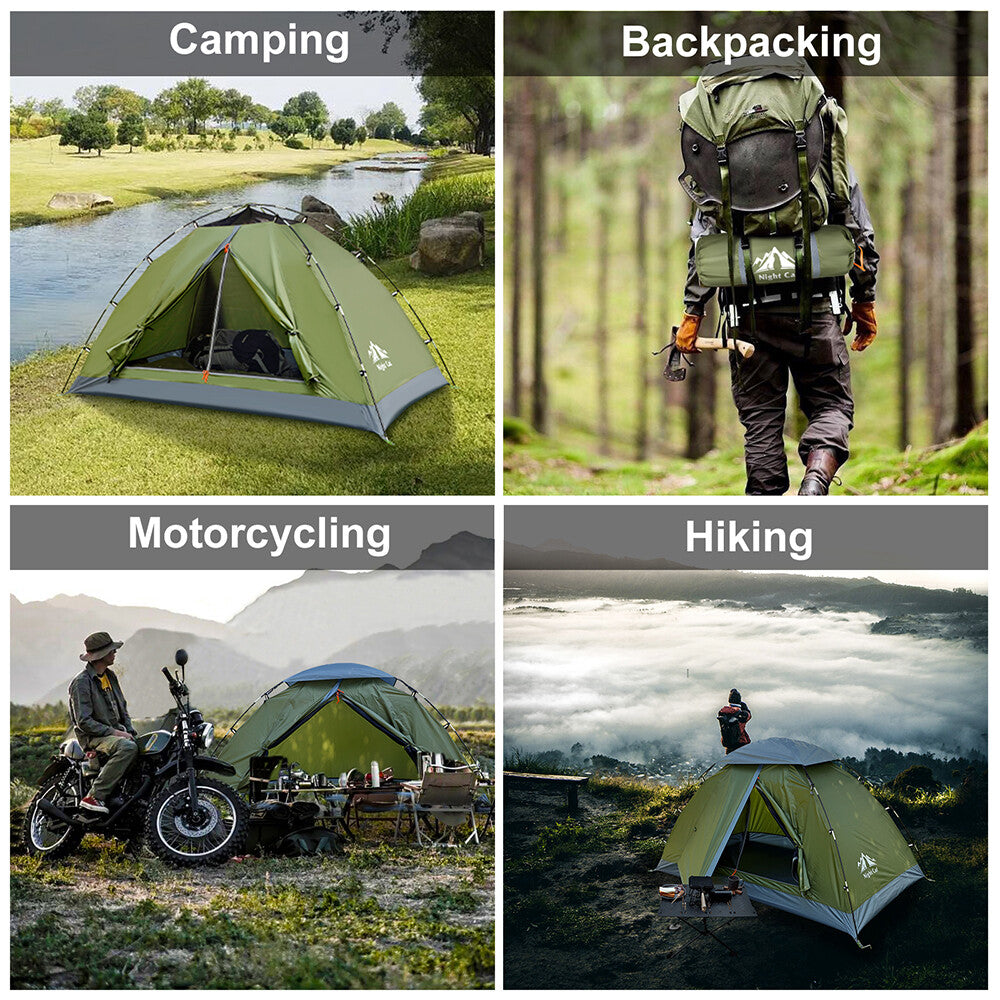 Waterproof 1 or 2 Person Backpacking Camping Tent Sun Shelter Easy Setup