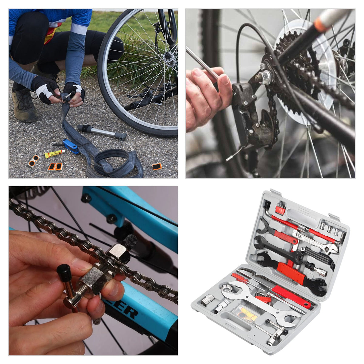 44-Piece Bike Repair Tool Kit Set for Bicycle Maintenance and Cycling
