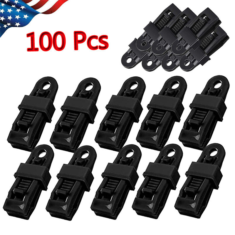 Heavy Duty Adjustable Locking Clips for Tarp Shade Cover Canvas Outdoor Use