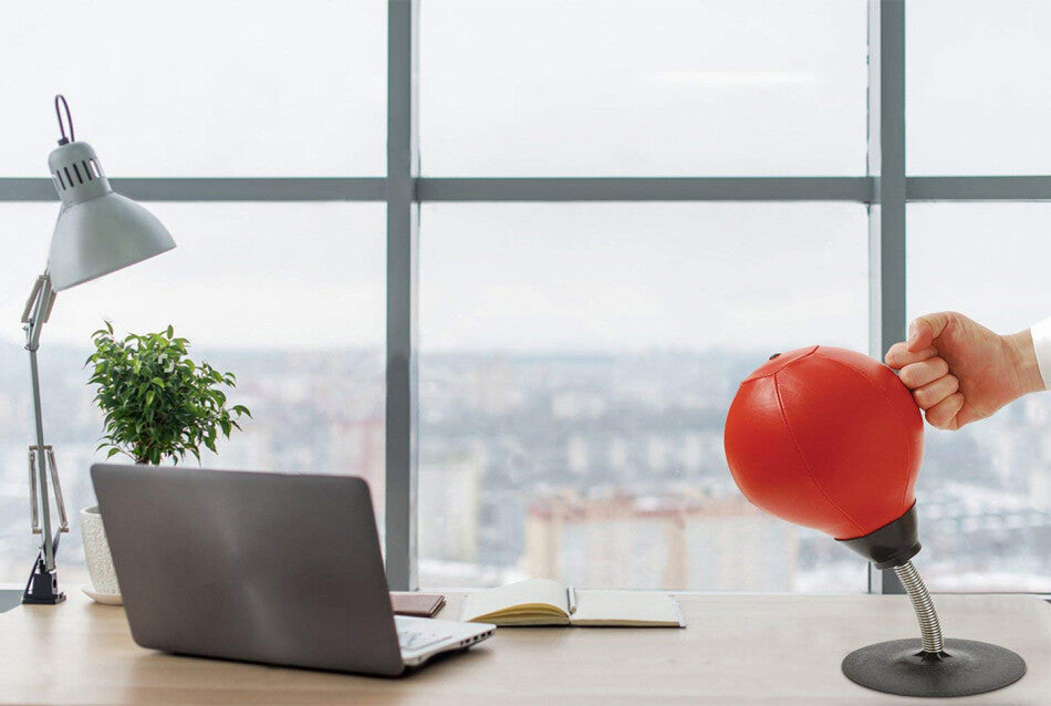 Stress Relief Desktop Punching Ball with Air Pump - Tabletop Boxing Bag