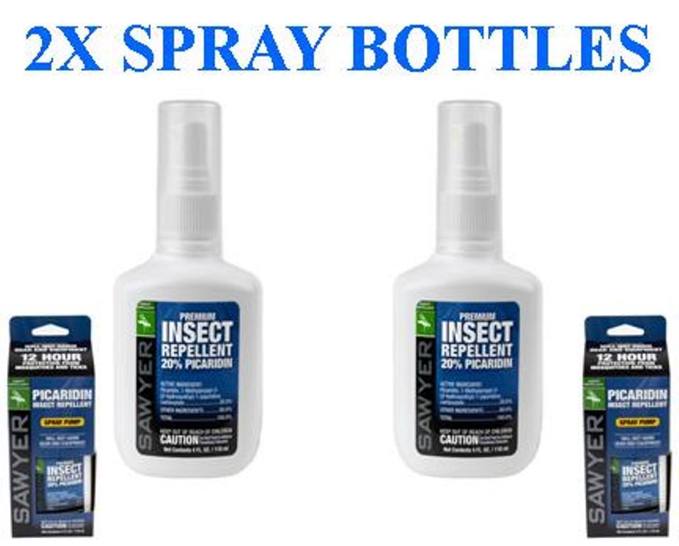 Picaridin Insect Repellent Spray 4oz - Mosquito, Tick & Fly Protection - 2 Pack