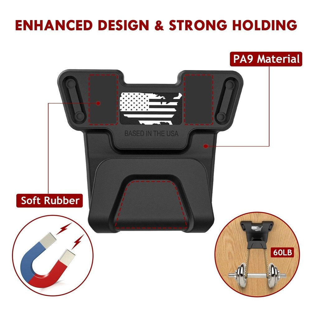 Magnetic Gun Mount Holder for Pistol Car Desk Safe & Secure Storage
